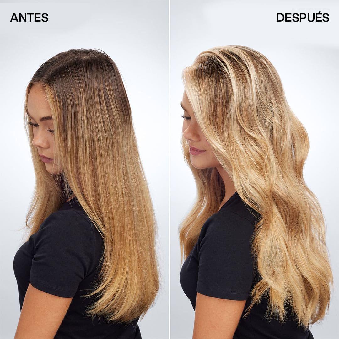 Antes y despues de teñir el cabello con Shades EQ
